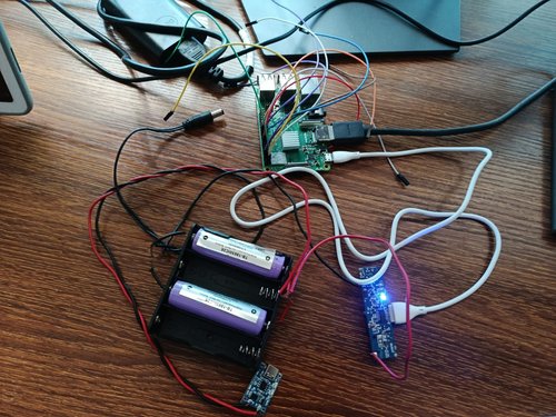 7 June — Power: two 18650 cells, a holder and a charge board.